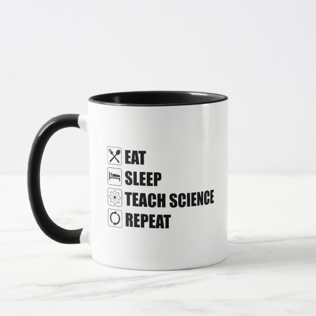Taza Come. Duerme. Enseñar Ciencia. Repite (Izquierda)