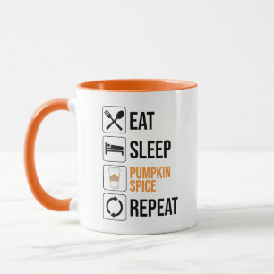Taza Come. Duerme. Mezcla de especias. Repite