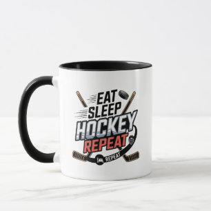 Taza Come Hockey Duerme Repite – Vida Deportiva de Afic