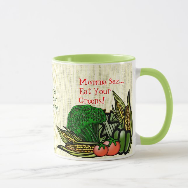Taza ¡Come Tus Verdes! (Mug personalizado) (Derecha)