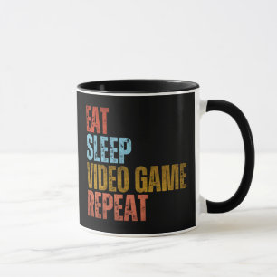 TAZA COME VIDEOJUEGO DORMIR REPITE