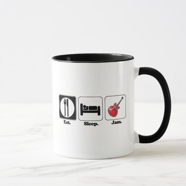 Taza comer dormir hacer jam con la guitarra (Derecha)