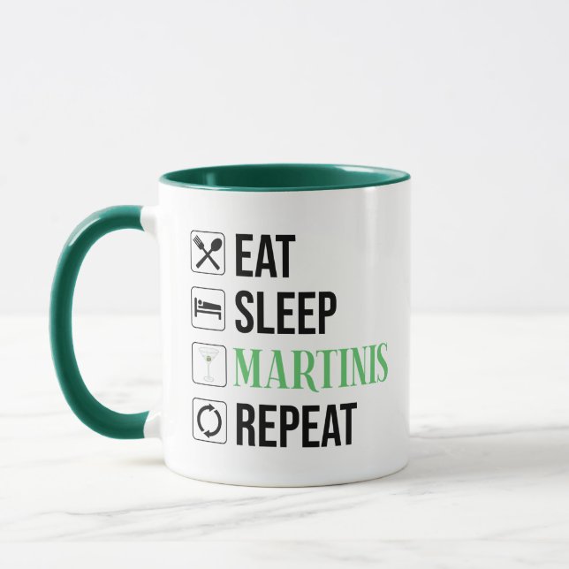 Taza Comer. Dormir. Martinis. Repetir. (Izquierda)