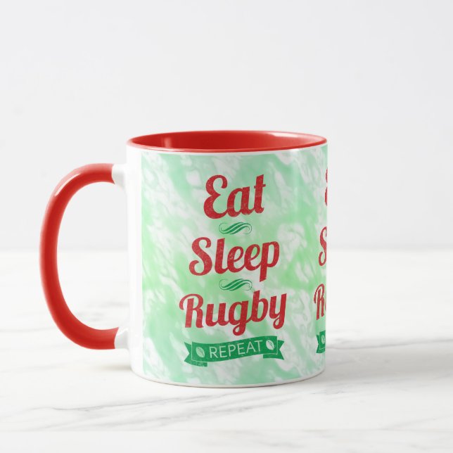 Taza Comer Rugby de sueño repetido (Izquierda)