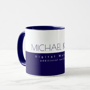 Taza Comercializador Digital Prof Moderno Azul Marino