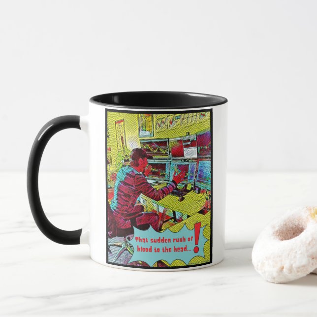 Taza Comerciante de 'Oh ESA Zona' con dos dedos (Con donut)