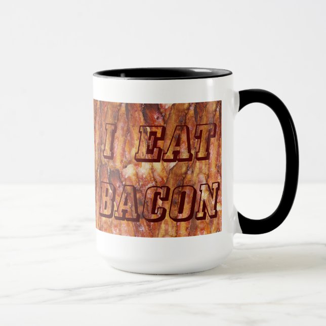 Taza Comí Bacon Text con fondo (Derecha)