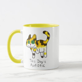 Taza Cómic Divertido de Perro Autista Adorable