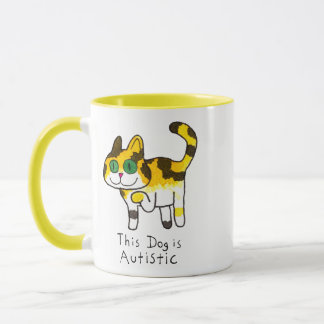 Taza Cómic Divertido de Perro Autista Adorable