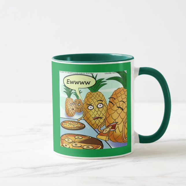 Taza Cómic divertido LTCartoons Pineapple Pizza (Derecha)