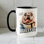 Taza Cómic moderno Mascota simple Personalizado Grunge<br><div class="desc">Este diseño sencillo y clásico está compuesto por tipografía de la síspera y añada una foto personalizado de su mascota.</div>