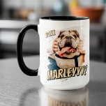 Taza Cómic moderno Mascota simple Personalizado Grunge<br><div class="desc">Este diseño sencillo y clásico está compuesto por tipografía de la síspera y añada una foto personalizado de su mascota.</div>
