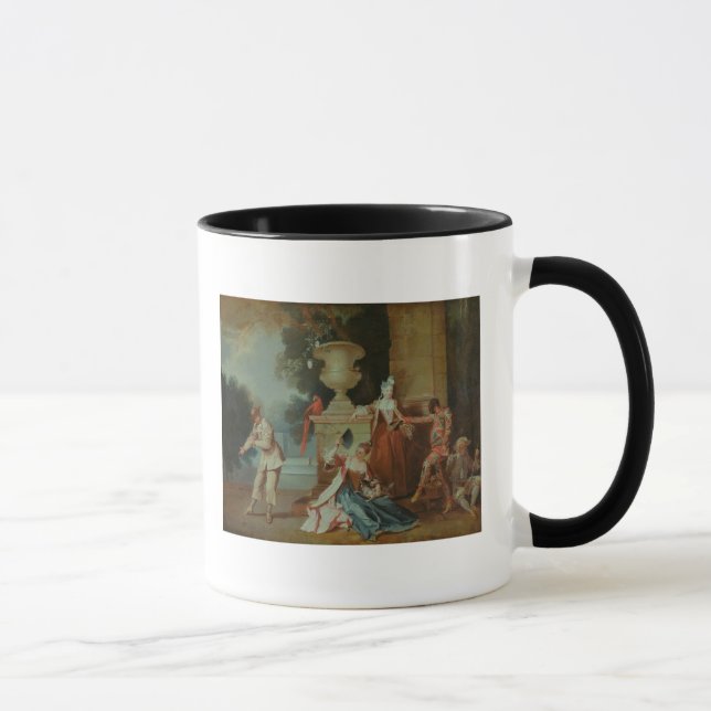 Taza Cómicos italianos en un parque, c.1725 (Derecha)