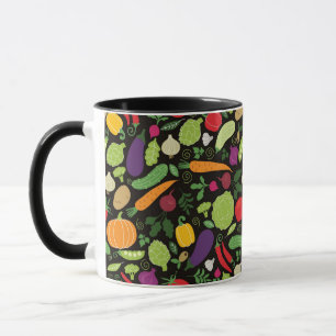 Taza Comida en un fondo negro