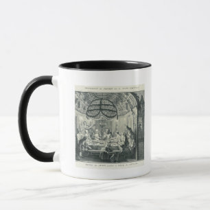 Taza Comida judía durante el banquete de los