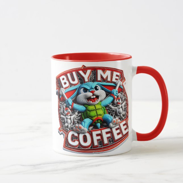 Taza Comida tu día: Cómprame café (Derecha)