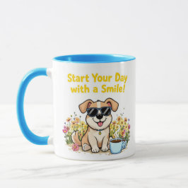 Taza Comienza tu día con una sonrisa - Mug de Pug