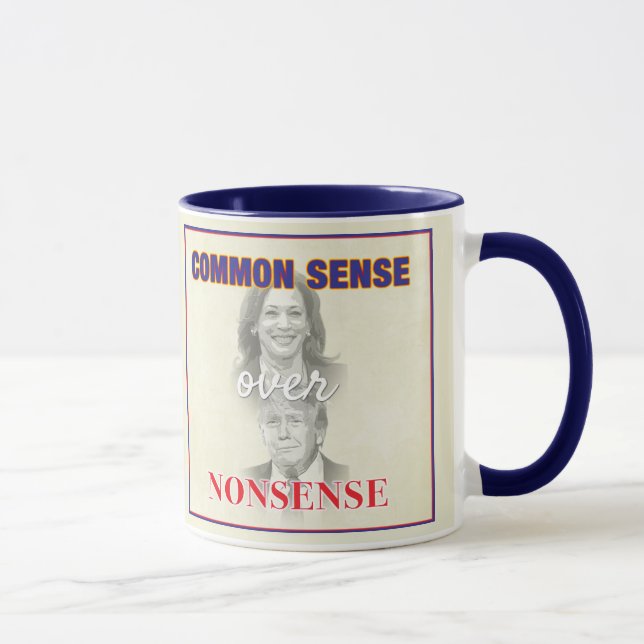 Taza Common Sense Over Nonsense Vote 2024 (Derecha)