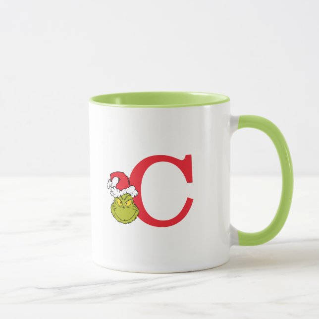 Taza Cómo Grinch Stole Navidades | Monograma C (Derecha)