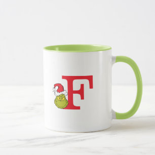 Taza Cómo Grinch Stole Navidades   Monograma F