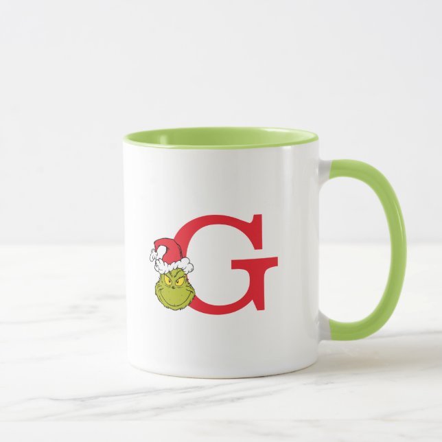 Taza Cómo Grinch Stole Navidades | Monograma G (Derecha)