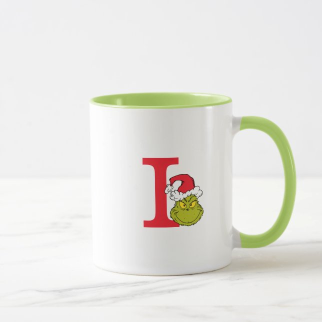 Taza Cómo Grinch Stole Navidades | Monograma I (Derecha)