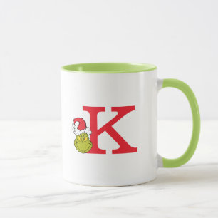 Taza Cómo Grinch Stole Navidades   Monograma K