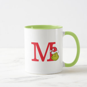 Taza Cómo Grinch Stole Navidades   Monograma M