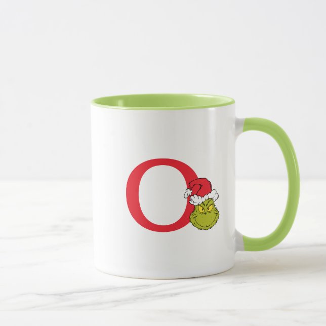 Taza Cómo Grinch Stole Navidades | Monograma O (Derecha)