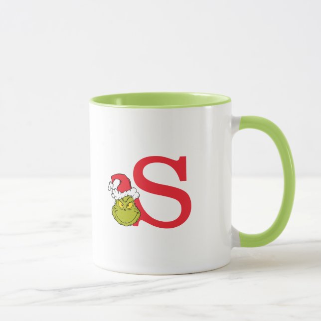 Taza Cómo Grinch Stole Navidades | Monograma S (Derecha)