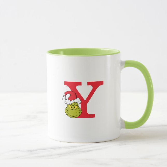Taza Cómo Grinch Stole Navidades | Monograma Y (Derecha)