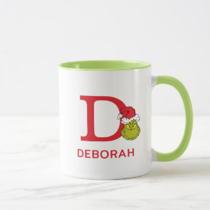 Taza Cómo Grinch Stole Navidades   Nombre y monograma D