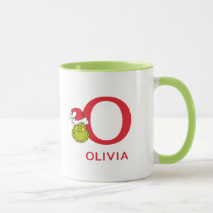 Taza Cómo Grinch Stole Navidades   Nombre y Monograma O