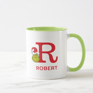 Taza Cómo Grinch Stole Navidades   Nombre y Monograma R