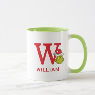 Taza Cómo Grinch Stole Navidades   Nombre y monograma W