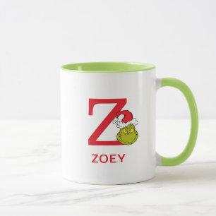 Taza Cómo Grinch Stole Navidades   Nombre y monograma Z
