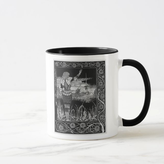 Taza Cómo la espada Excalibur de sir Bedivere Cast (Derecha)