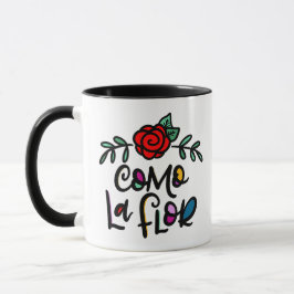 Taza Como La Flor, Ilustracion Rosa