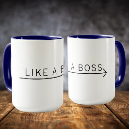 Taza Como Un Jefe Moderno Tifógrafo Mínimo Muy Moderno