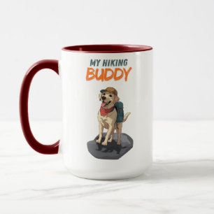 Taza Compañero de sendero: aventura de labrador en send