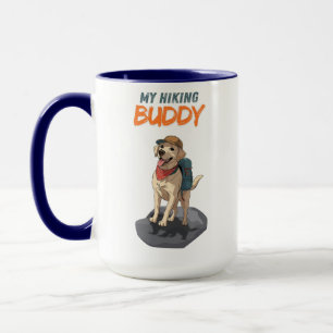 Taza Compañero de sendero: aventura de labrador en send