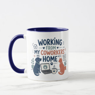 Taza Compañeros de trabajo divertidos mascotas trabajan