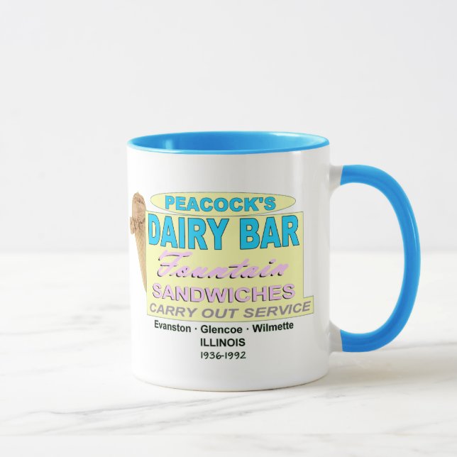 Taza Compañía de Crema de Hielo Peacock de Illinois (Derecha)