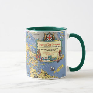 Taza Compañía de la Bahía de Hudson - Mapa de Canad