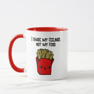 Taza Comparto Sentimientos No Comida Graciosa Kawaii Fr