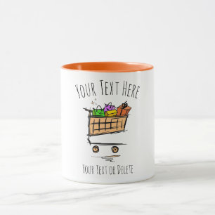 Taza Completo carrito de la compra/carrito/Venta de inv