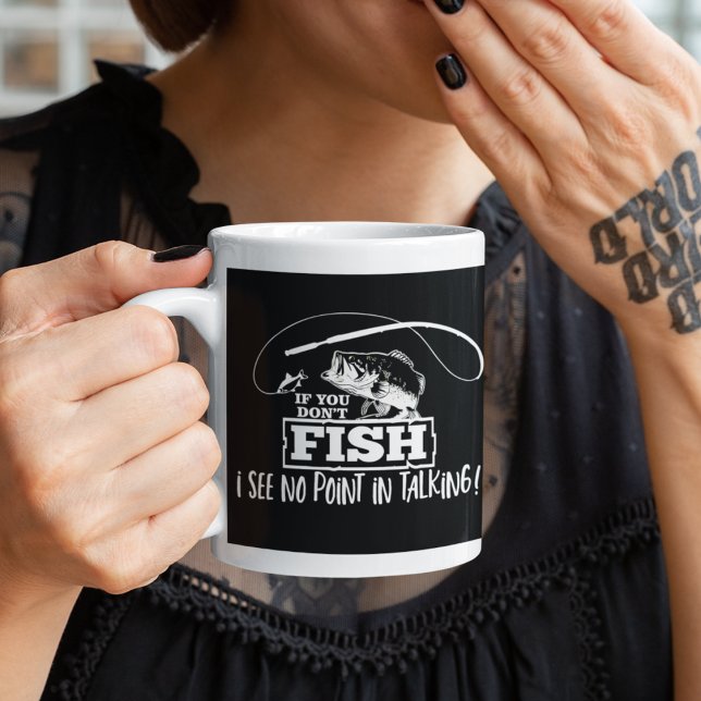 Taza Cómplice de pesca divertida Charla de pesca de sop (Subido por el creador)