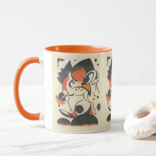 Taza Composición con dos ciervos de Franz Marc (Con donut)