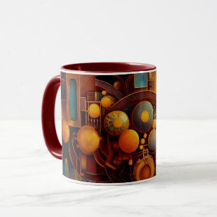 Taza Composición de Orbe Mecánico Steampunk