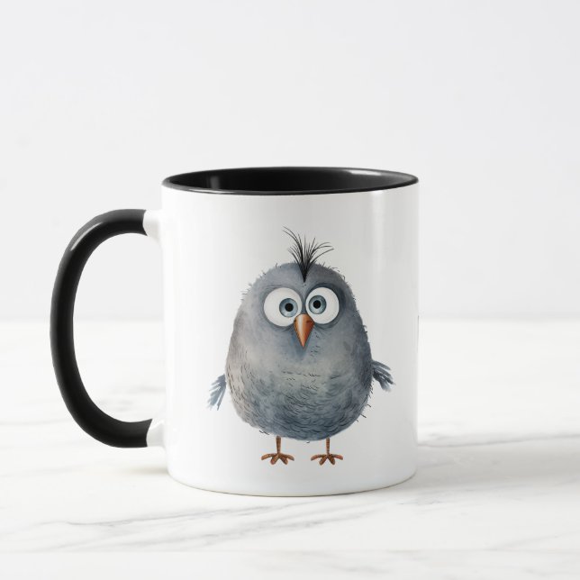 Taza Cómprate divertido y lindo personalizado de pájaro (Izquierda)